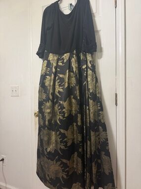 90s velvet dress Large 90s Black Velvet Sheer Illusion Gown  Flying Apple Vintage